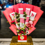 Pretty in Pink Chocolate & Teddy Bear Gift Bouquet