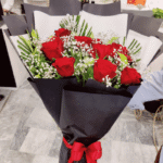 Midnight Romance Red Rose Bouquet