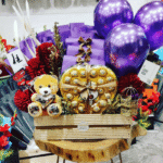 Heartfelt Ferrero & Teddy Gift Hamper with Purple Balloons