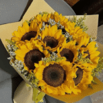 Radiant Sunflower & Statice Bouquet