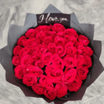 Classic Red Rose Bouquet in Black Premium Wrap