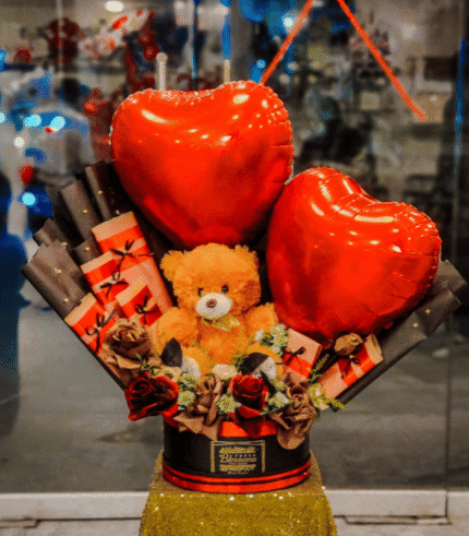 Heart-to-Heart Teddy & Rose Gift Box