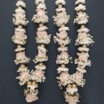 Blush Rose & White Chrysanthemum Wedding Varmalas (Pair)