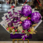Royal Purple Chocolate & Balloon Bouquet