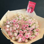 Premium Pink & White Spray Rose Birthday Bouquet