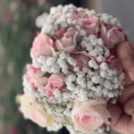 Elegant Pink Rose & Baby’s Breath Hand Bouquet