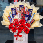 Premium Chocolate & Red Rose Bucket with Teddy Bear