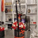 Premium Hot Air Balloon Flower & Chocolate Box