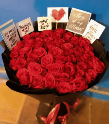 King of My Heart Red Rose Bouquet